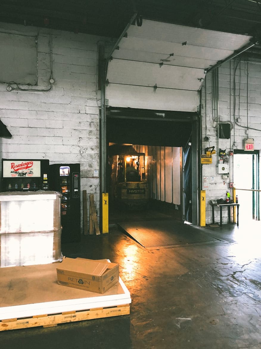 Cold storage facility interior